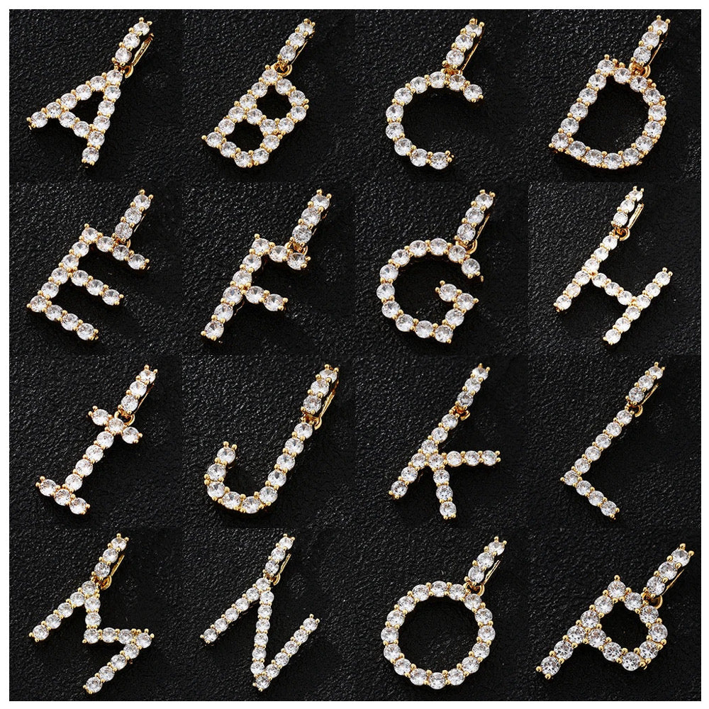 PERSONALISIERTER ICED OUT ANFANGSBUCHSTABE "SI" CHARM - ICERAIN JEWELRY