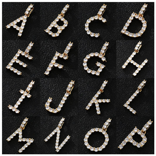 PERSONALISIERTER ICED OUT ANFANGSBUCHSTABE "SI" CHARM - ICERAIN JEWELRY