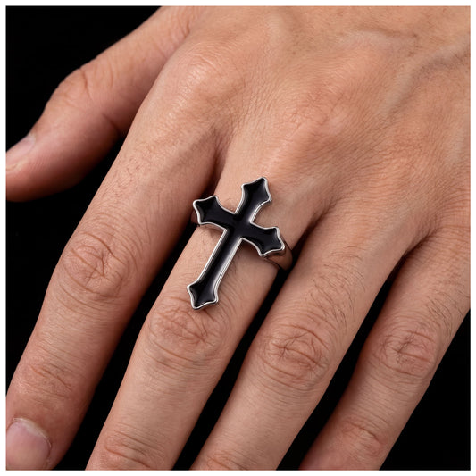 EDELSTAHL "CROSS V3" RING - ICERAIN JEWELRY