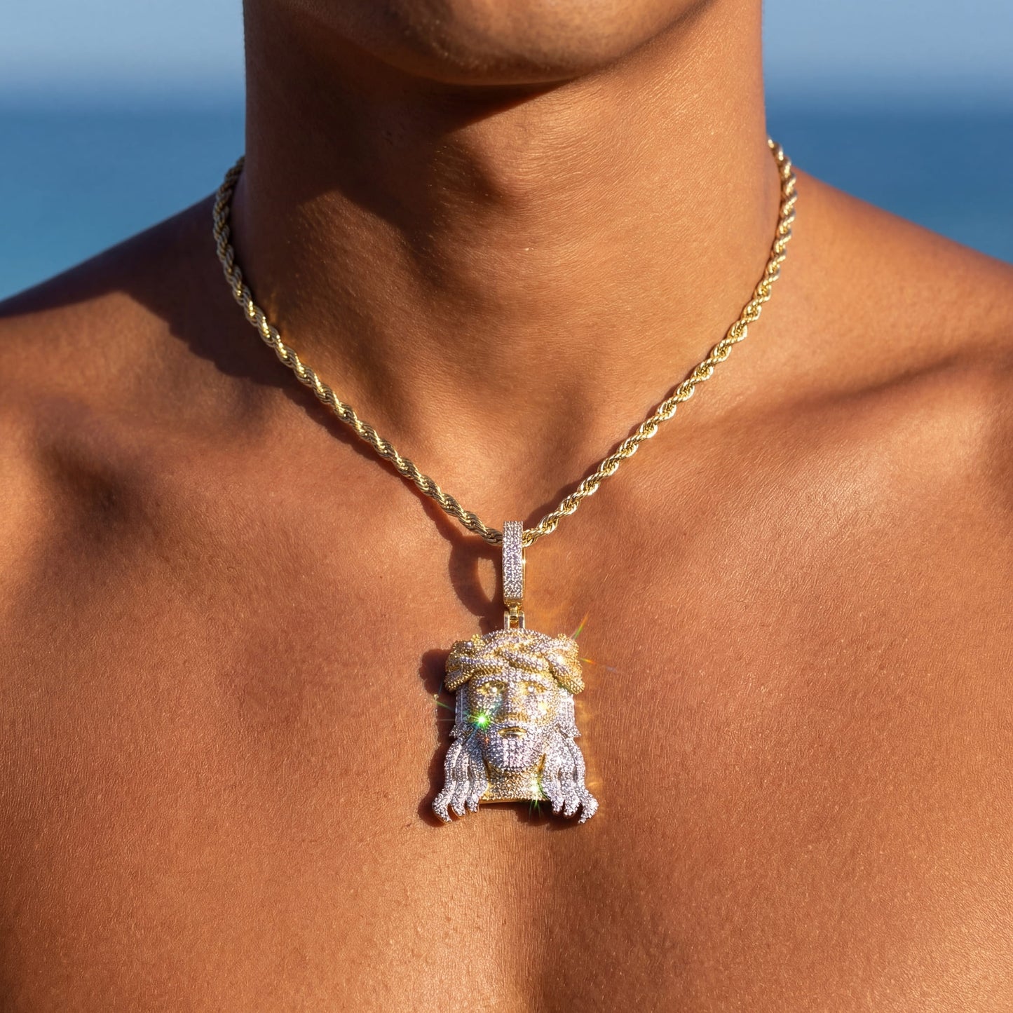 ICED OUT "JESUS" KETTE - ICERAIN JEWELRY