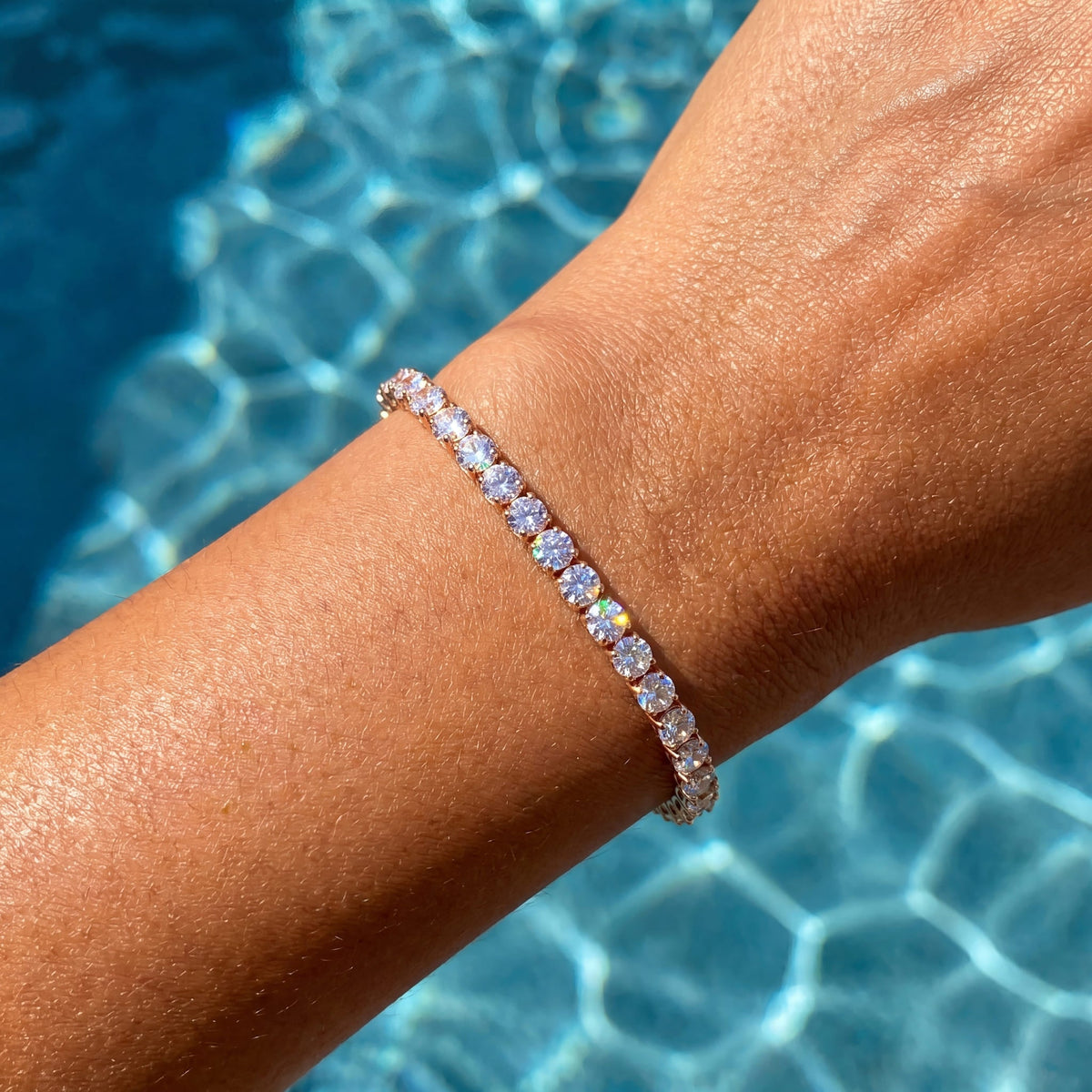 SALE | ICED OUT 5MM 19CM "ROSEGOLD TENNIS" ARMBAND - ICERAIN JEWELRY