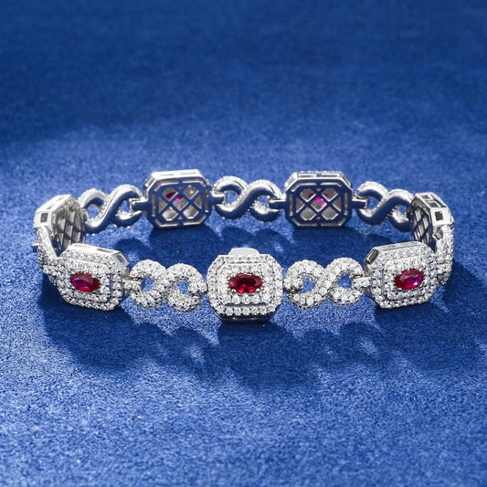 ICED OUT 10MM MOISSANITE "ZOLETTA" WEISSGOLD 925S SILVER ARMBAND - ICERAIN JEWELRY