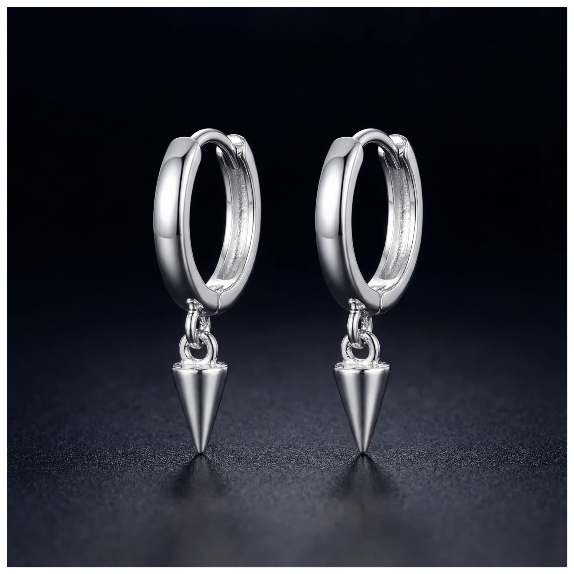 925S SILVER "SILVER PUNK" OHRRINGE - ICERAIN JEWELRY