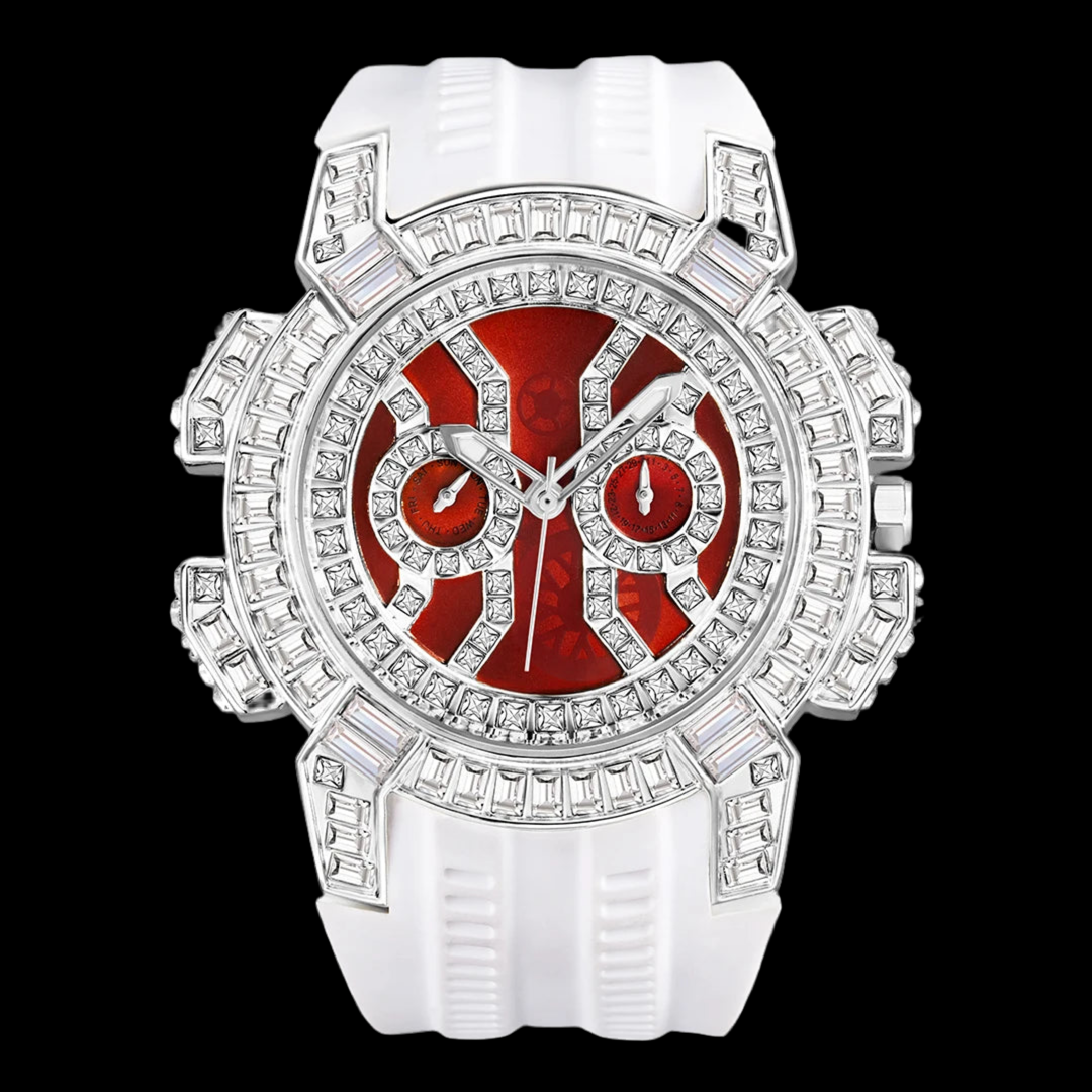 Luxus Designer Iced Out "Sunstar" Uhr + Box + Armbandkürzer