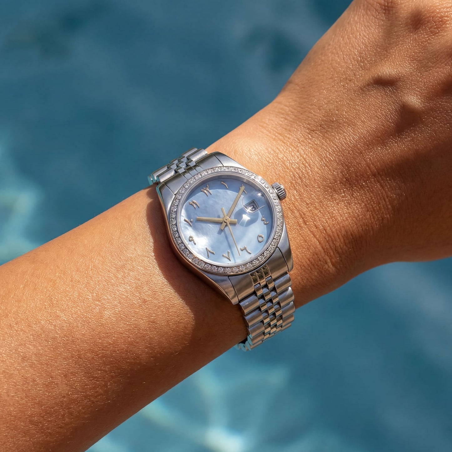 EDELSTAHL "ARABIC" FRAUEN UHR - ICERAIN JEWELRY