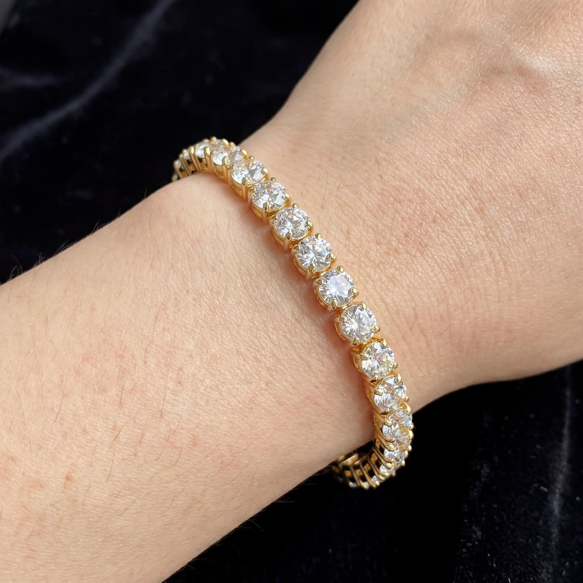 ICED OUT "GOLD TENNIS" ARMBAND - ICERAIN JEWELRY