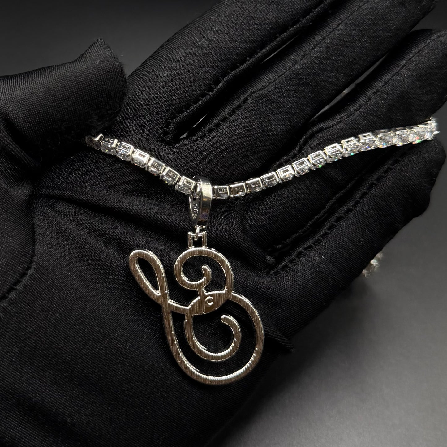 PERSONALISIERTE ICED OUT ANFANGSBUCHSTABEN "CUBIC" KETTE - ICERAIN JEWELRY