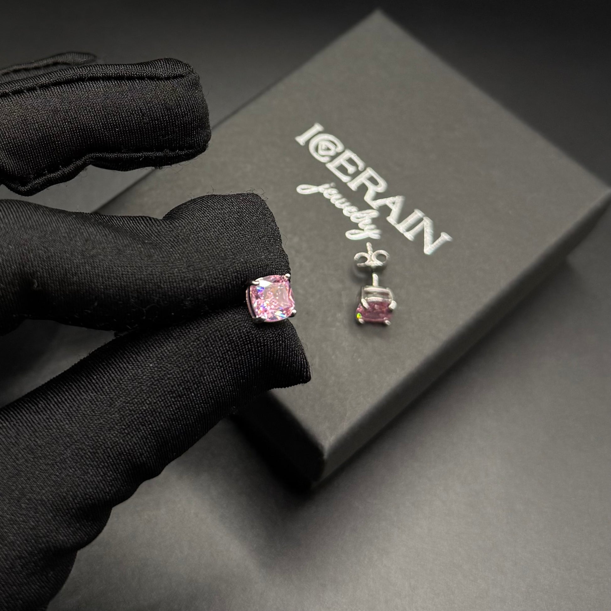 ICED OUT "PINK VERSAILLE" OHRRINGE - ICERAIN JEWELRY
