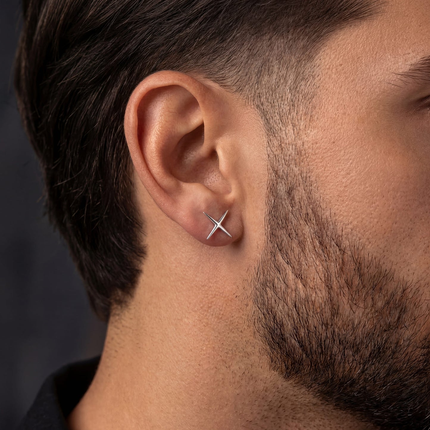 925S SILVER "SILVER X" OHRRINGE - ICERAIN JEWELRY