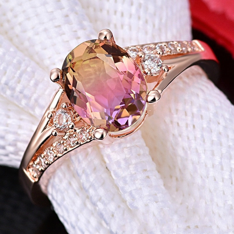 ICED OUT "ROSE CRYSTAL" RING - ICERAIN JEWELRY
