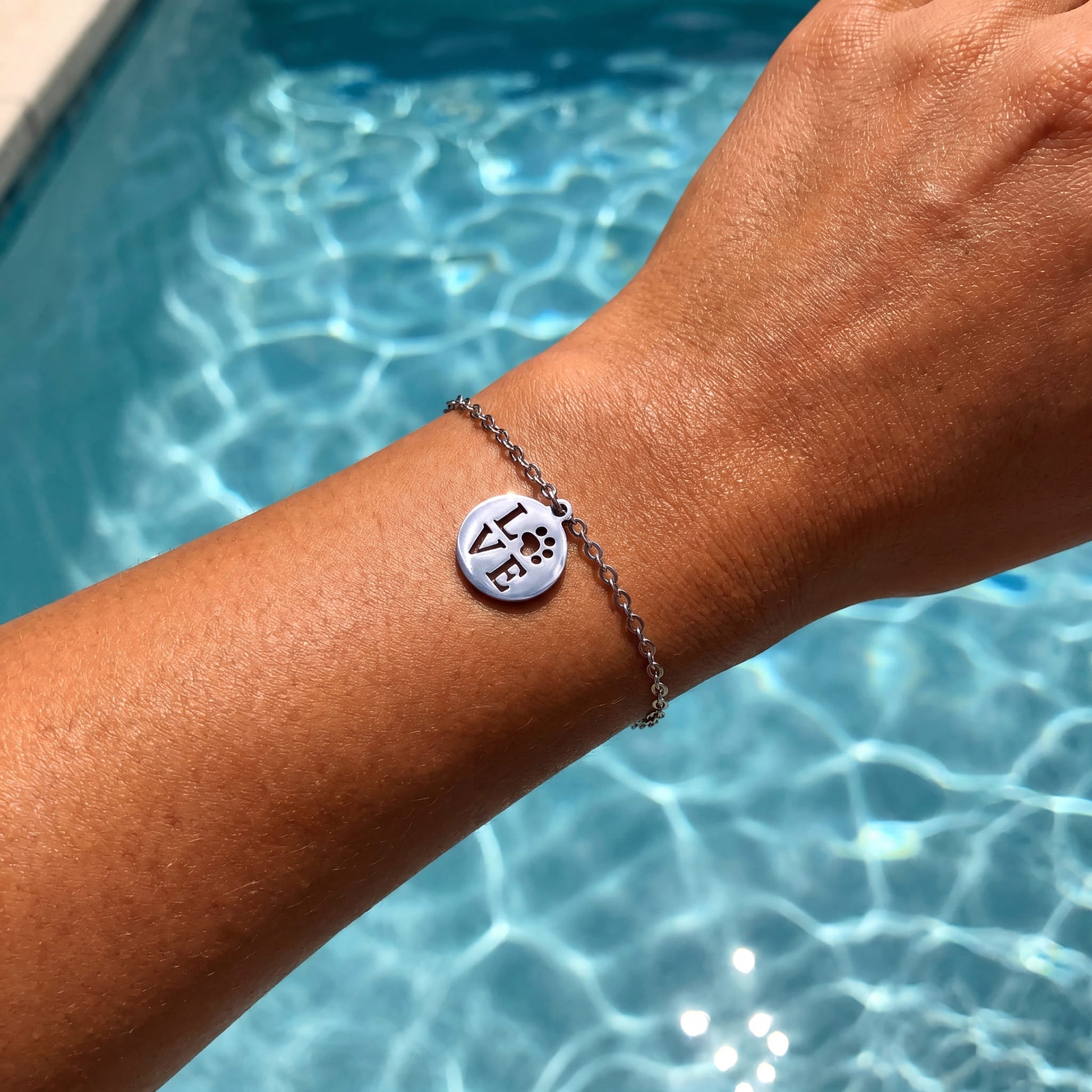 EDELSTAHL "SILVER LOVE DOG" ARMBAND - ICERAIN JEWELRY
