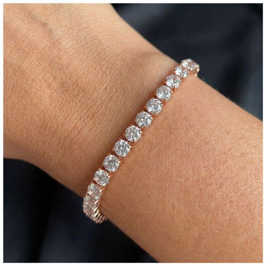 ICED OUT "ROSEGOLD TENNIS" ARMBAND - ICERAIN JEWELRY