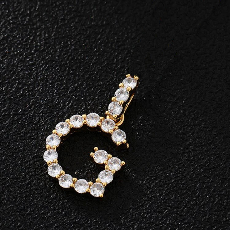 PERSONALISIERTER ICED OUT ANFANGSBUCHSTABE "SI" CHARM