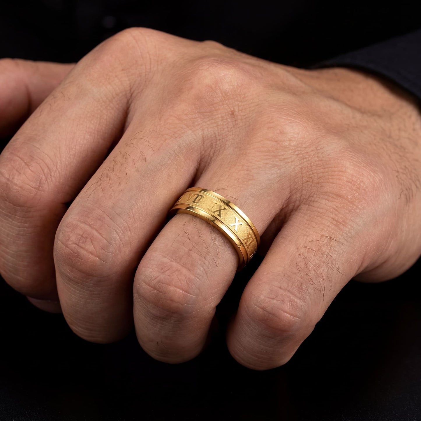 EDELSTAHL "GOLD ROMA" RING - ICERAIN JEWELRY