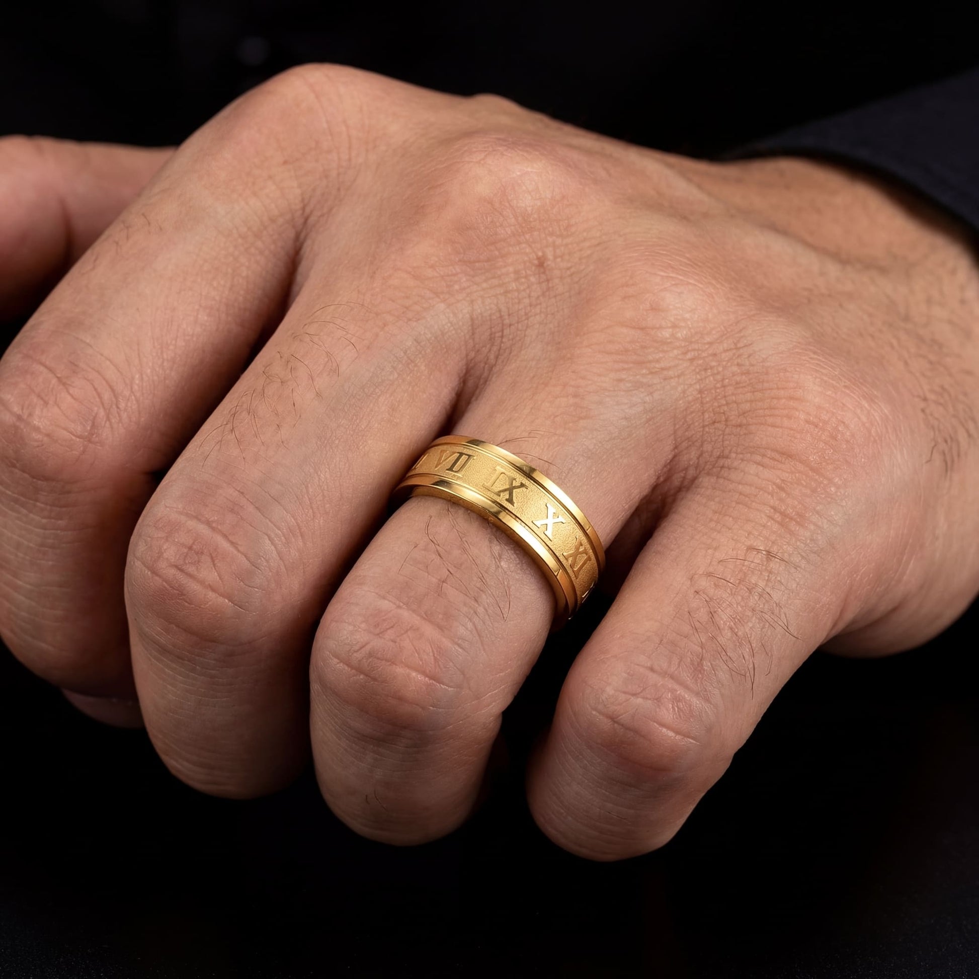 EDELSTAHL "GOLD ROMA" RING - ICERAIN JEWELRY