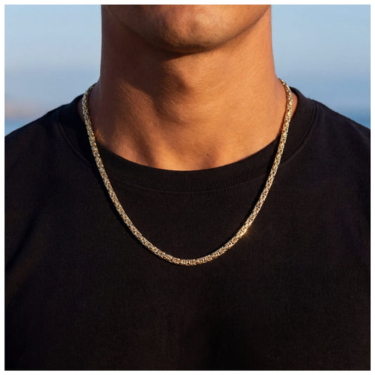 SALE | 925S SILVER 18K GOLD 2,5MM 40CM "KING" KÖNIGSKETTE - ICERAIN JEWELRY