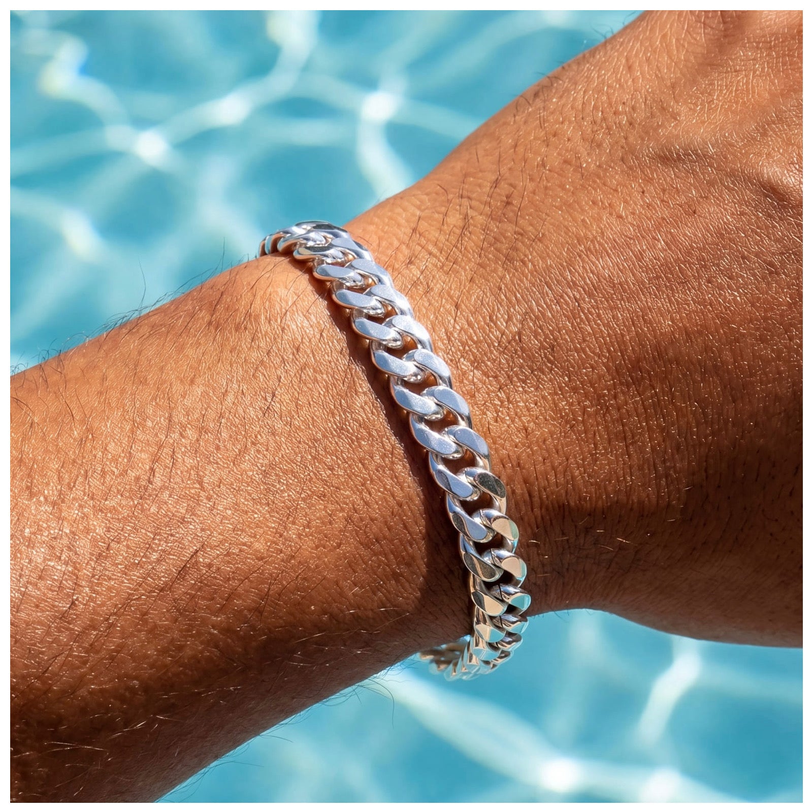 SALE | 925S SILVER 7MM 20CM "CUBAN" ARMBAND [PREMIUM VERSION] - ICERAIN JEWELRY