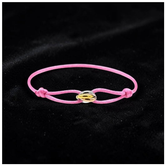SALE | STOFF/EDELSTAHL "ROSE/SILVER/GOLD/ROSEGOLD TRICOLOR" ARMBAND - ICERAIN JEWELRY
