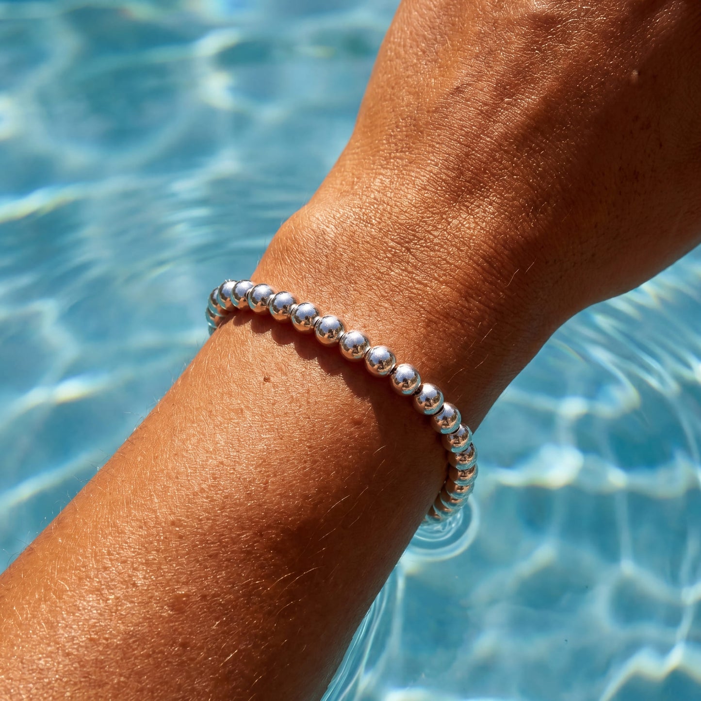 925S SILVER 4MM "PEARL" ARMBAND - ICERAIN JEWELRY