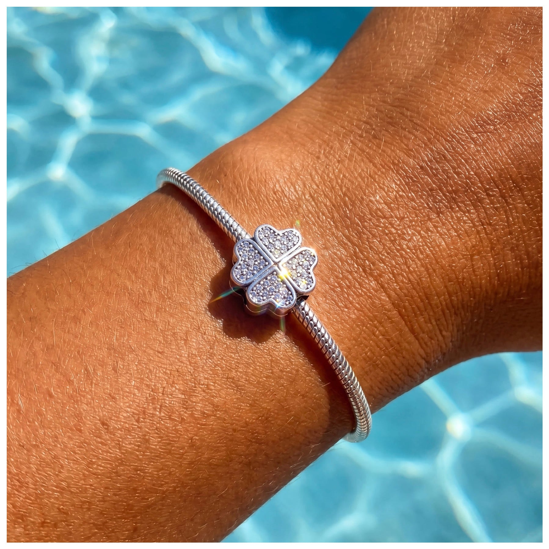 ICED OUT 925S SILVER "CLOVER" CHARM - ICERAIN JEWELRY