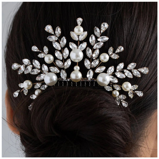 ICED OUT "PEARL BLOSSOM" DIADEM/TIARA