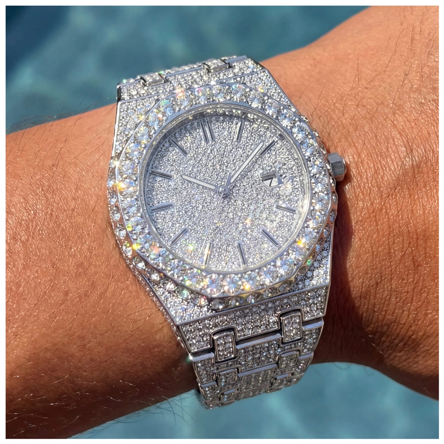 ICED OUT "APOSTEL" UHR - ICERAIN JEWELRY
