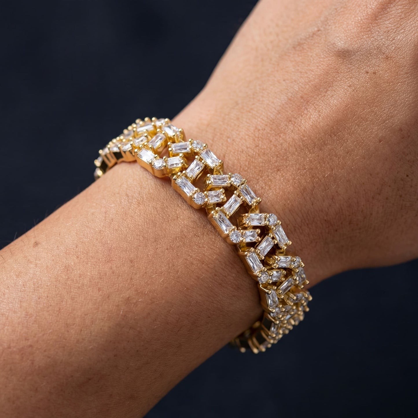 ICED OUT 10MM "STEZZA CUBAN" ARMBAND - ICERAIN JEWELRY