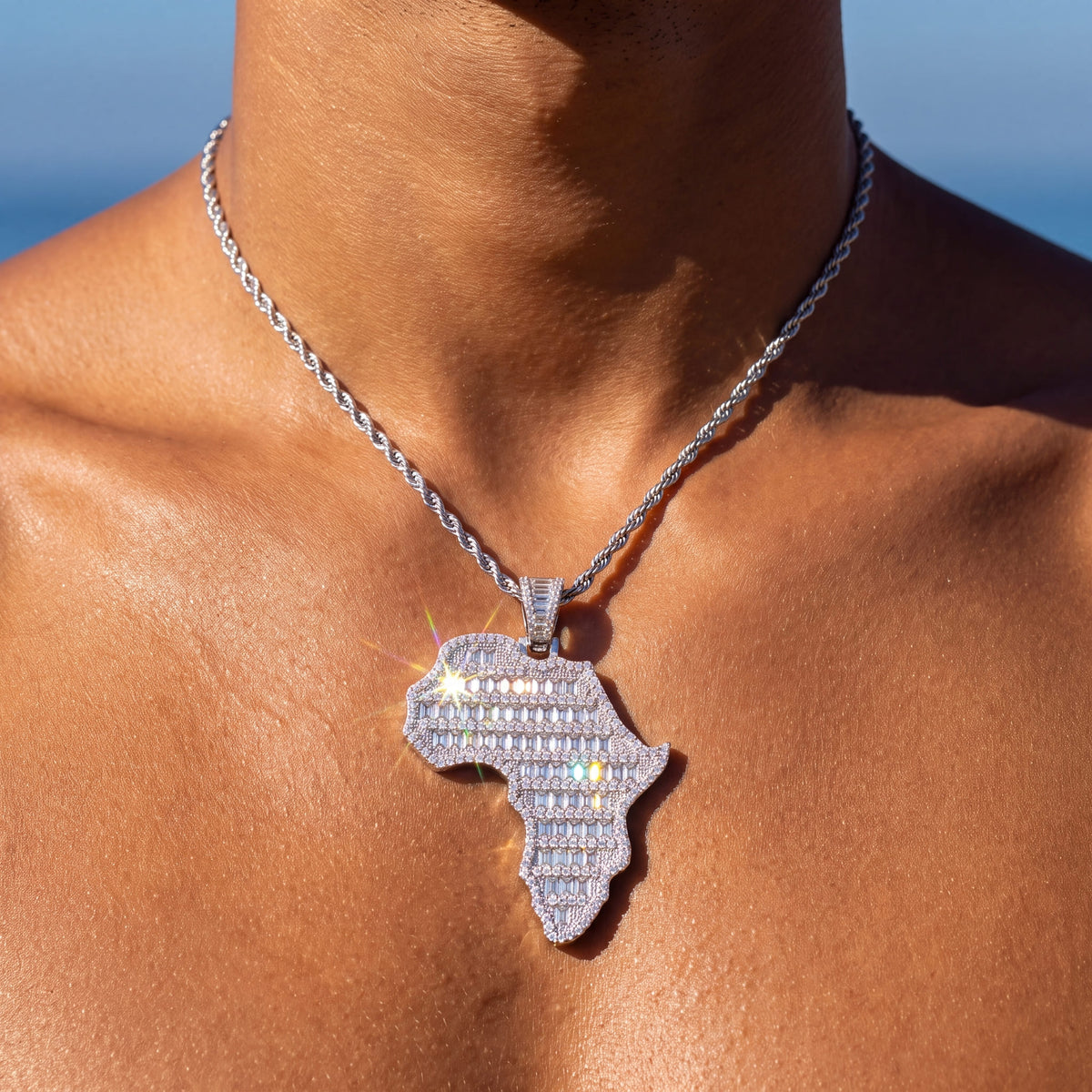 ICED OUT "AFRICA" LÄNDERKETTE - ICERAIN JEWELRY