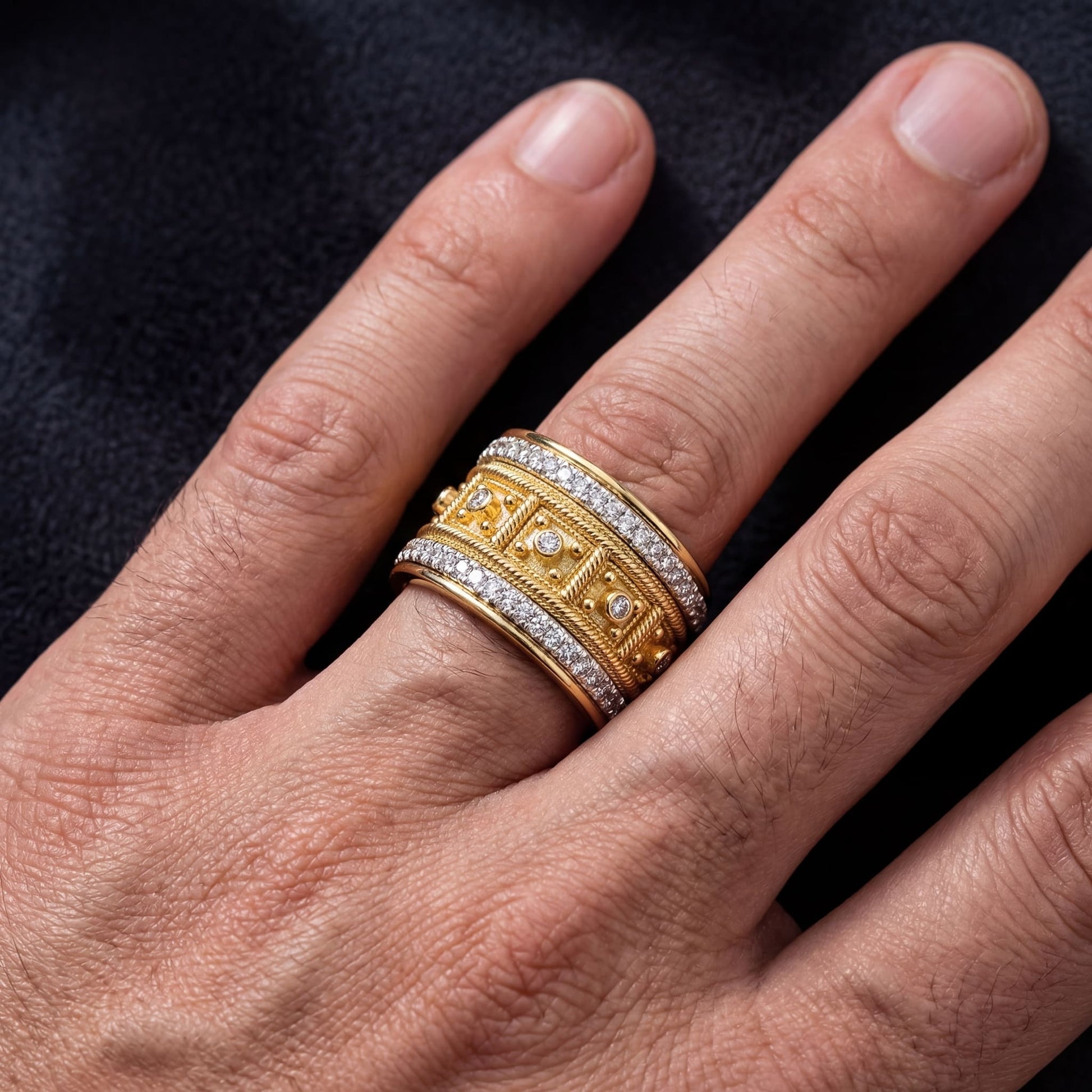 ICED OUT "GOLDEN CIRCLE" RING - ICERAIN JEWELRY