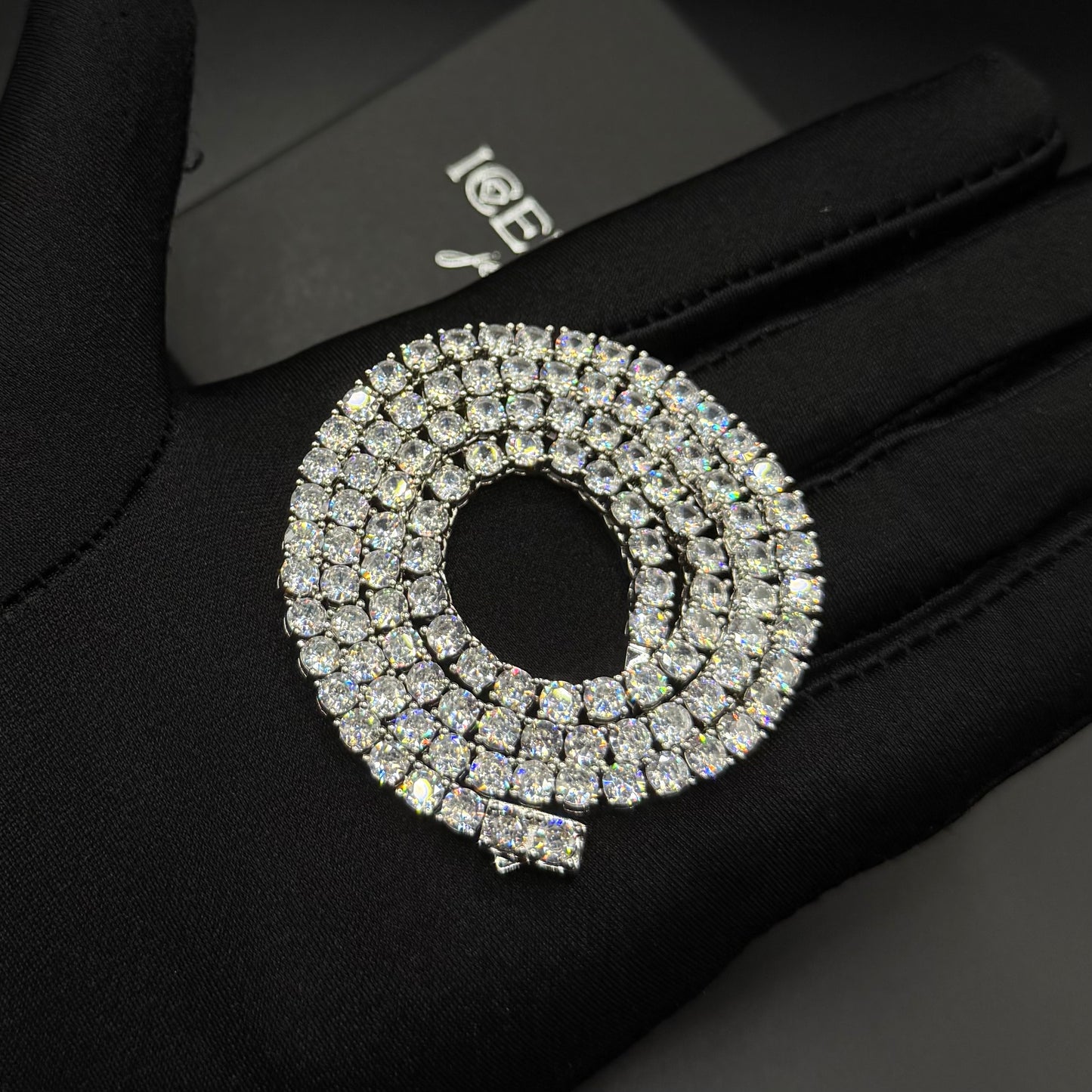 ICED OUT "SILVER TENNIS" KETTE - ICERAIN JEWELRY