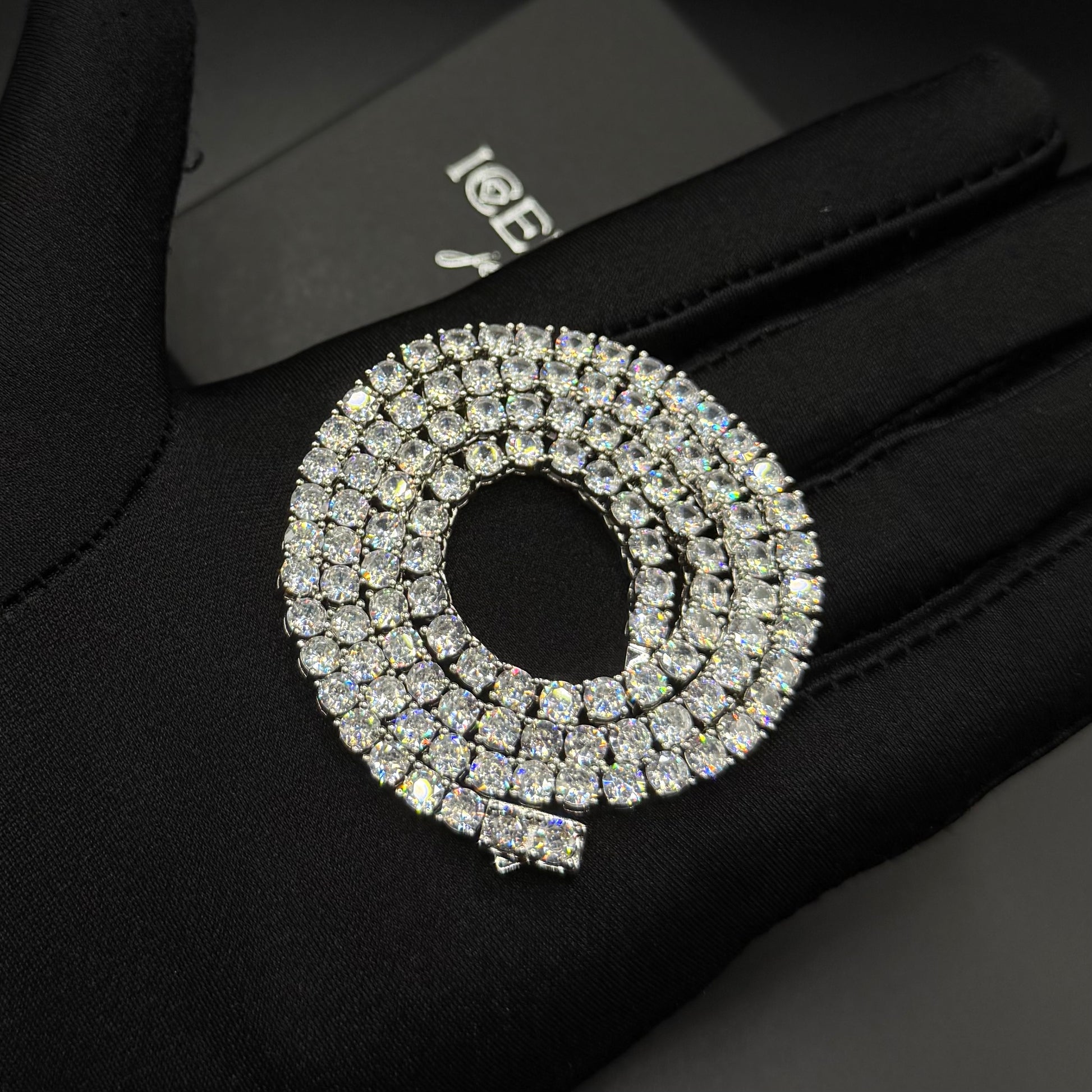 ICED OUT "SILVER TENNIS" KETTE - ICERAIN JEWELRY