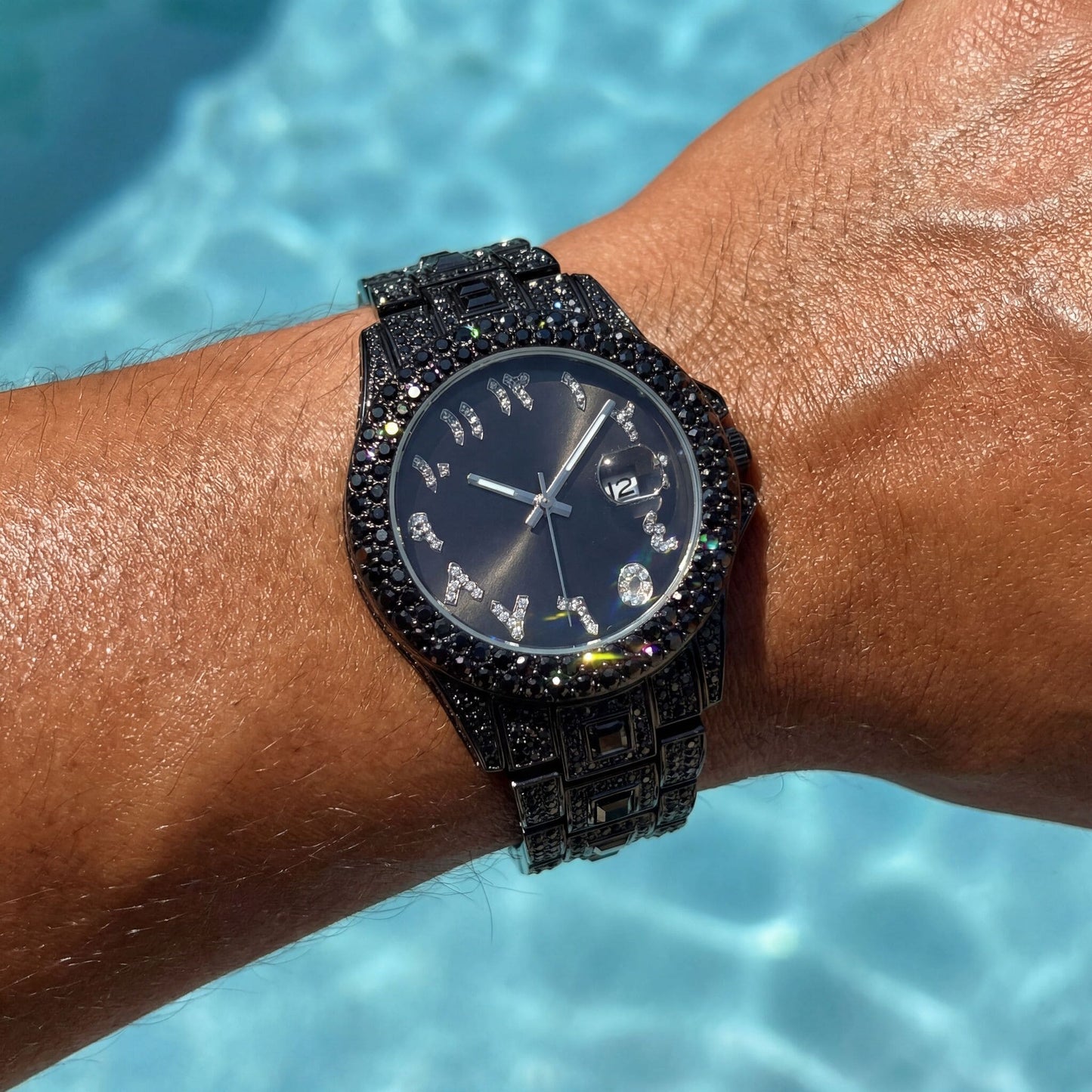 ICED OUT "ARABIC" UHR - ICERAIN JEWELRY