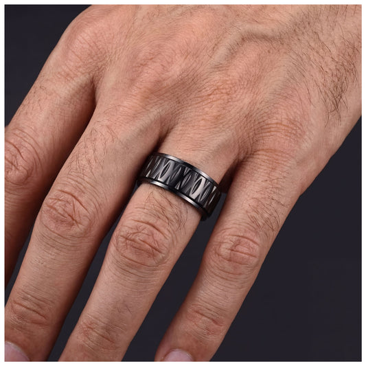 EDELSTAHL 8MM "GOTHER" RING - ICERAIN JEWELRY