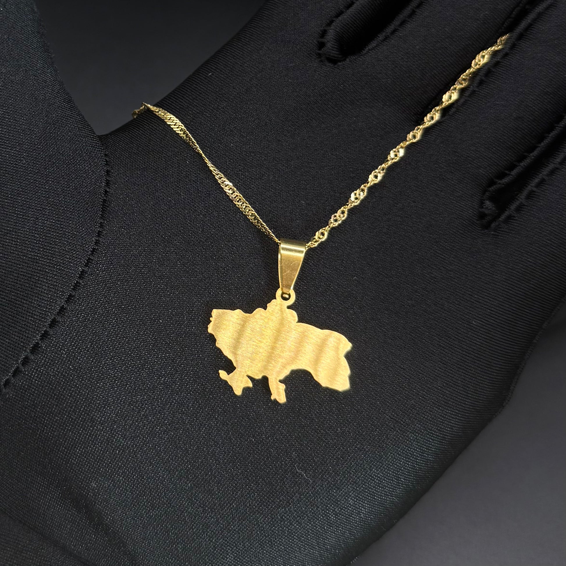 EDELSTAHL "UKRAINE" LÄNDERKETTE - ICERAIN JEWELRY