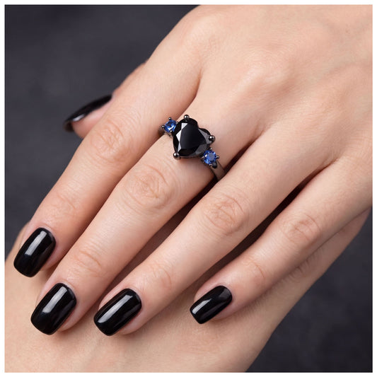 ICED OUT "BLACK LOVE" RING - ICERAIN JEWELRY