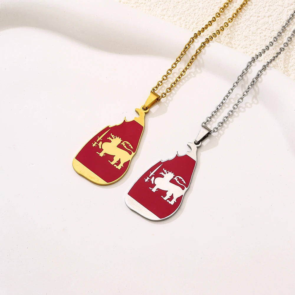 EDELSTAHL "SRI LANKA" LÄNDERKETTE - ICERAIN JEWELRY