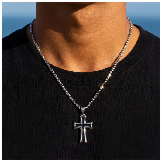 EDELSTAHL "CROSS V2" KETTE - ICERAIN JEWELRY
