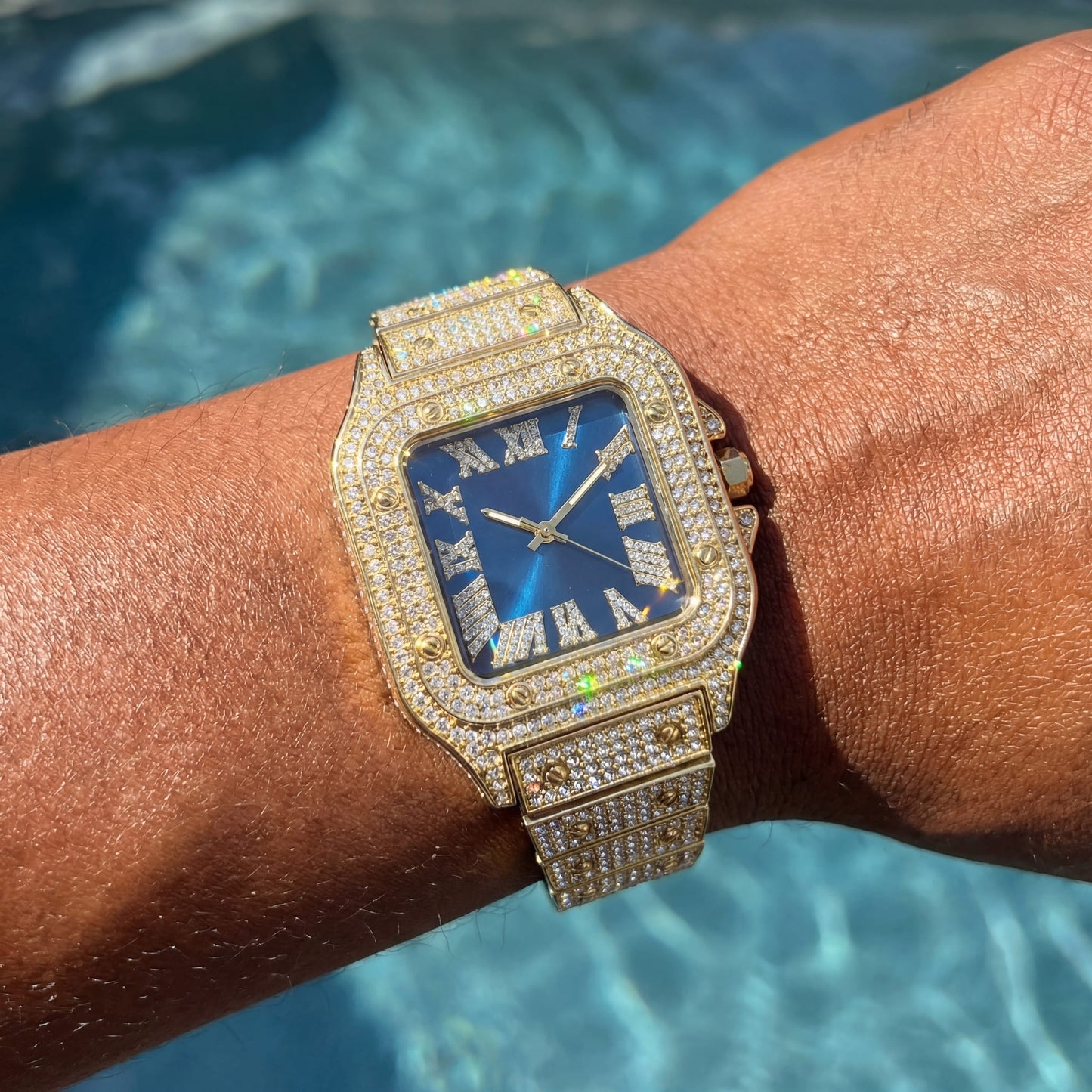 ICED OUT "PIAZZA" UHR - ICERAIN JEWELRY