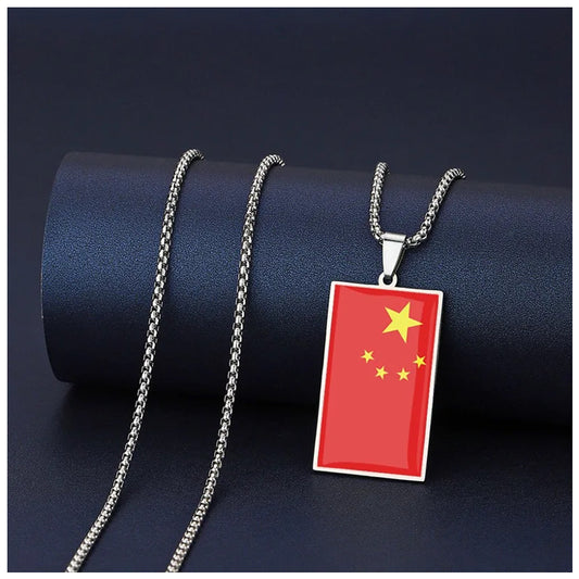 EDELSTAHL "CHINA FLAG" LÄNDERKETTE - ICERAIN JEWELRY