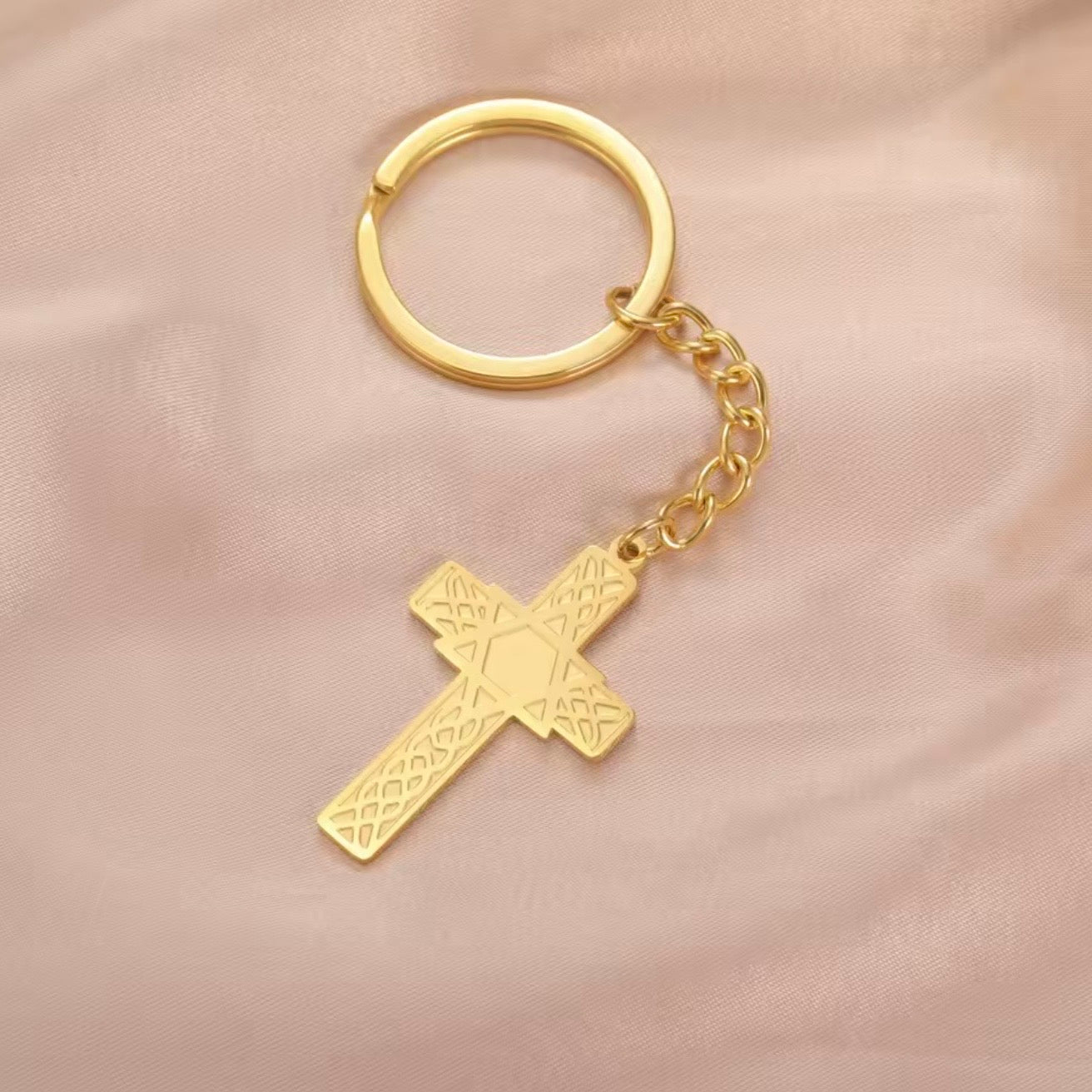 EDELSTAHL "CROSS" SCHLÜSSELANHÄNGER