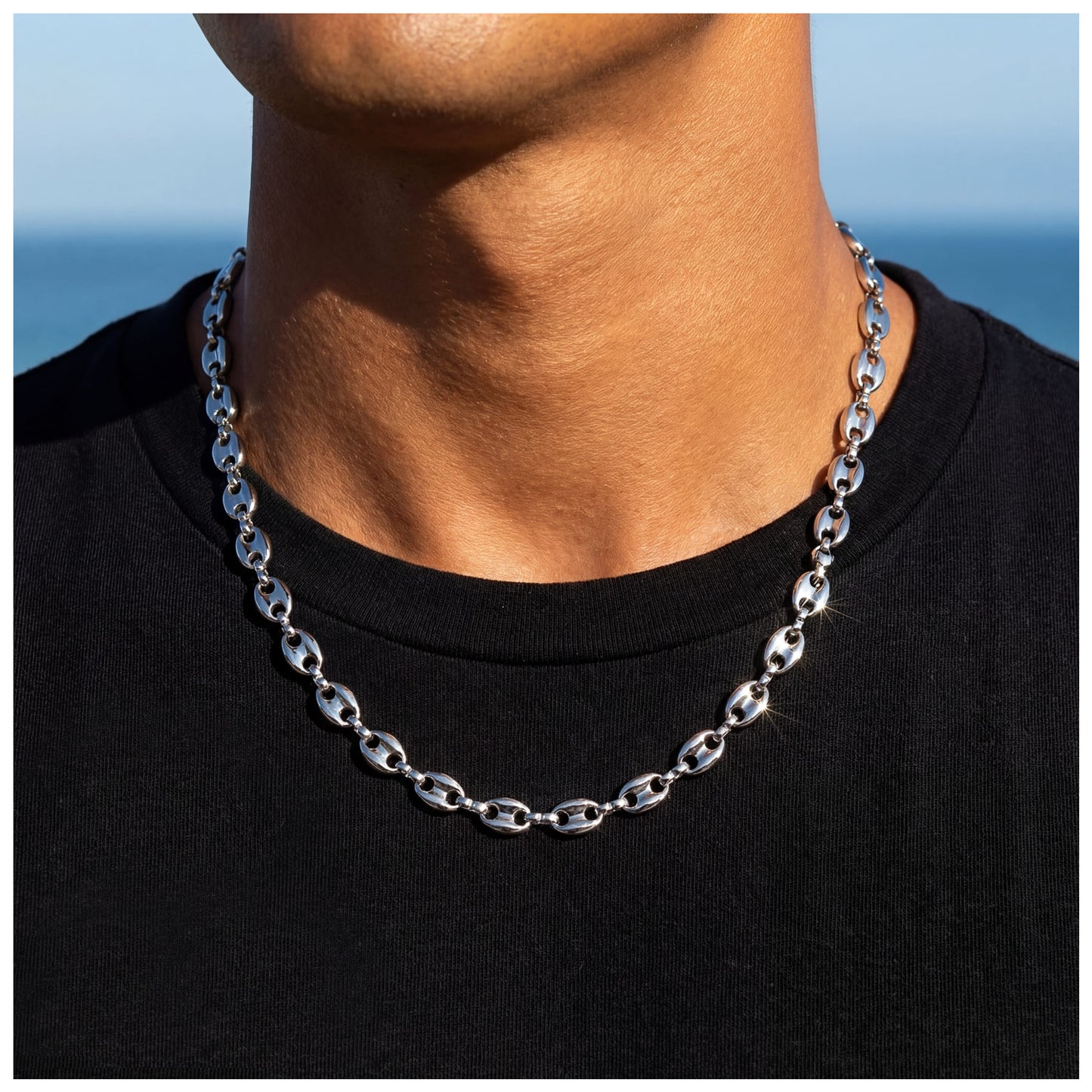 EDELSTAHL "SILVER BEANS" KETTE - ICERAIN JEWELRY