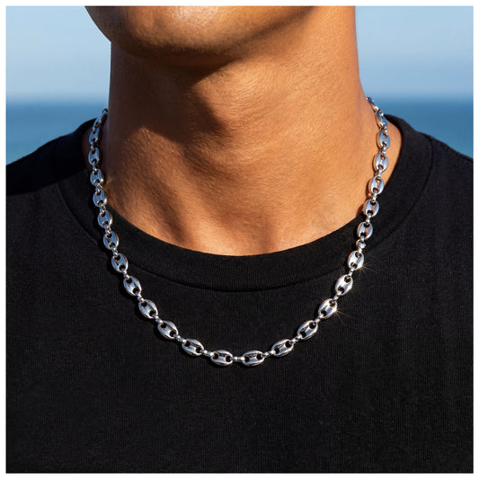 EDELSTAHL "SILVER BEANS" KETTE - ICERAIN JEWELRY