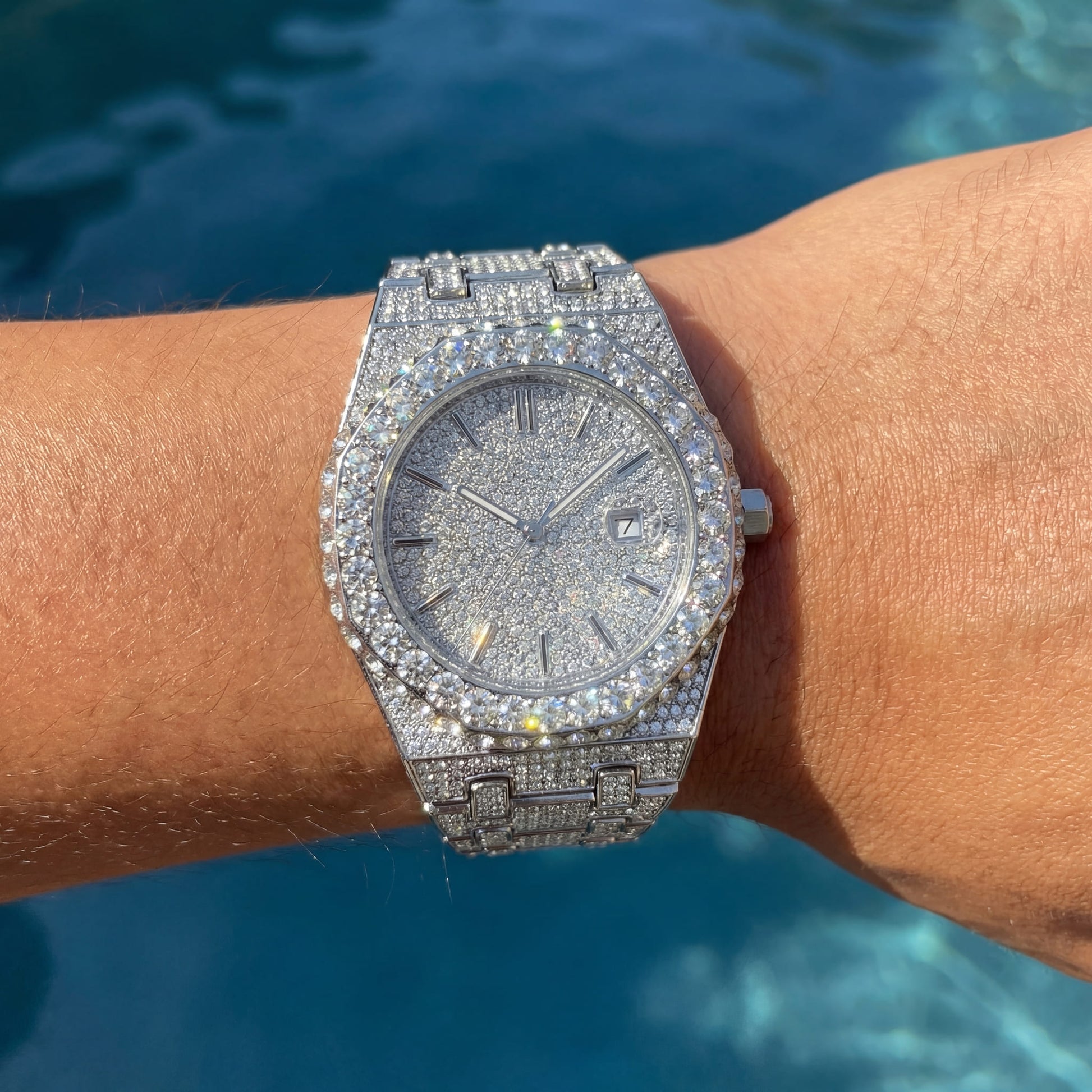 ICED OUT "APOSTEL" UHR - ICERAIN JEWELRY