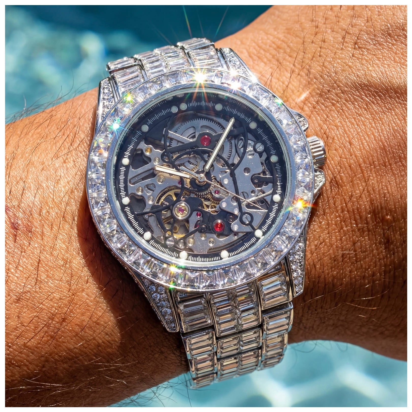 ICED OUT AUTOMATIK "SCHELETRO V3" UHR - ICERAIN JEWELRY