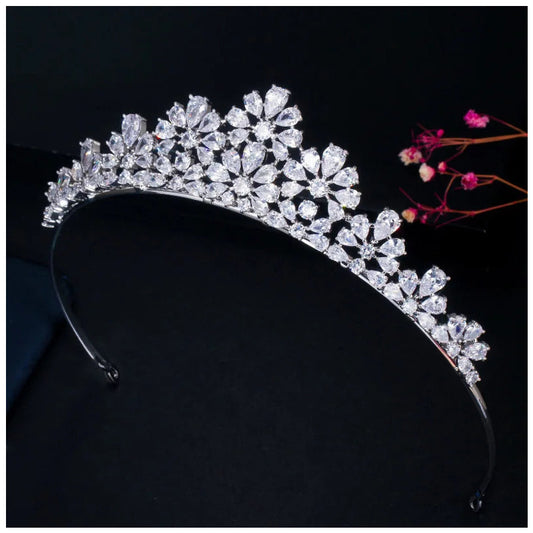 ICED OUT "BLOOMING MAJESTY" DIADEM/TIARA - ICERAIN JEWELRY