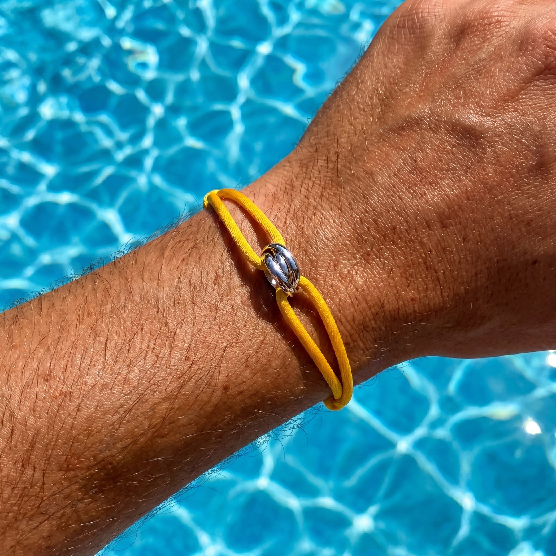 STOFF/EDELSTAHL "TRICOLOR" ARMBAND - ICERAIN JEWELRY