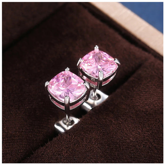 ICED OUT "PINK VERSAILLE" OHRRINGE - ICERAIN JEWELRY