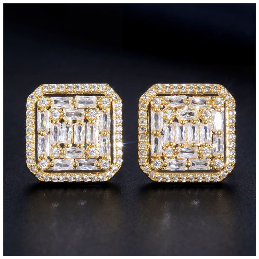 ICED OUT "GOLD PHANTASTICO" OHRRINGE - ICERAIN JEWELRY