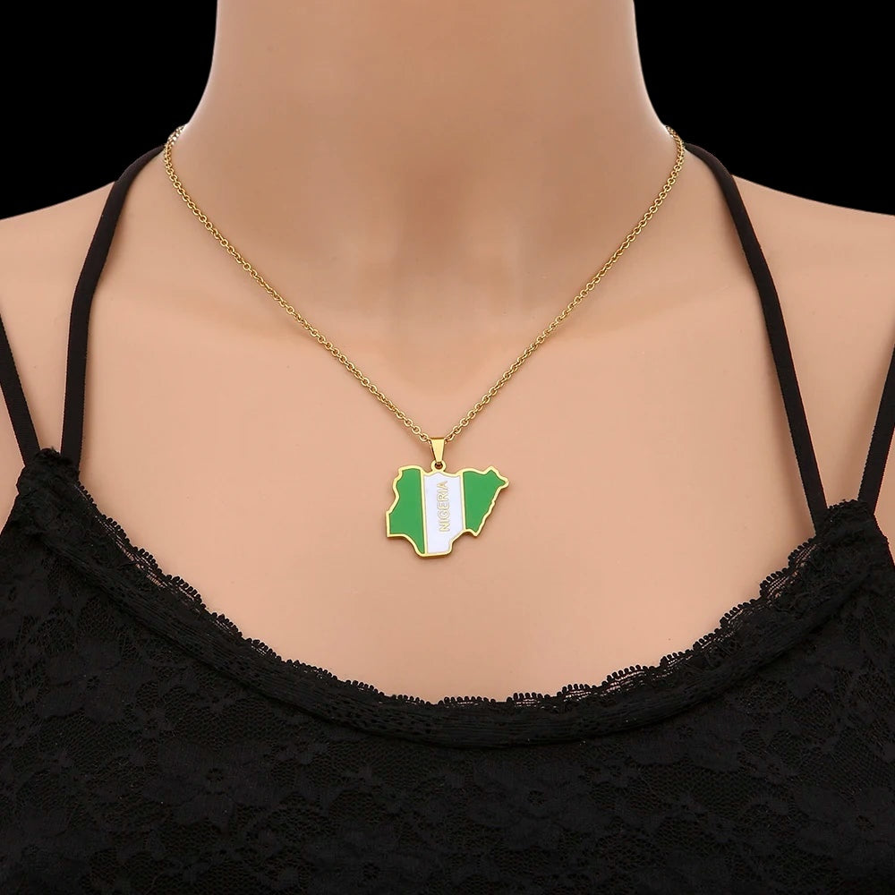 EDELSTAHL "NIGERIA" LÄNDERKETTE - ICERAIN JEWELRY