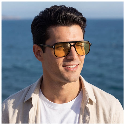 SALE | EDELSTAHL "ORANGE VINTAGE" SONNENBRILLE - ICERAIN JEWELRY